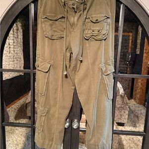 Free People Olive Cargo Pants